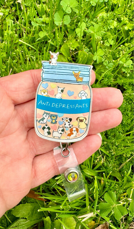 Doggie Antidepressants Badge Reel