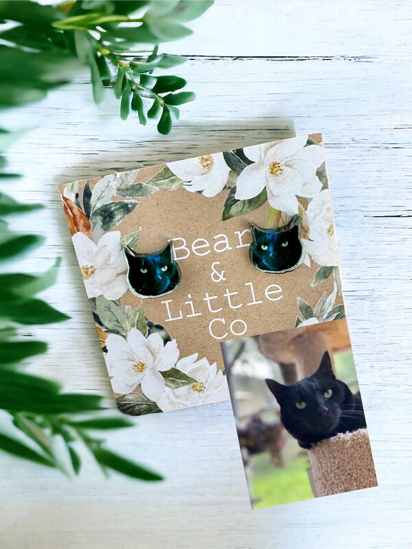 Pet Photo Stud Earrings (Clear Acrylic)