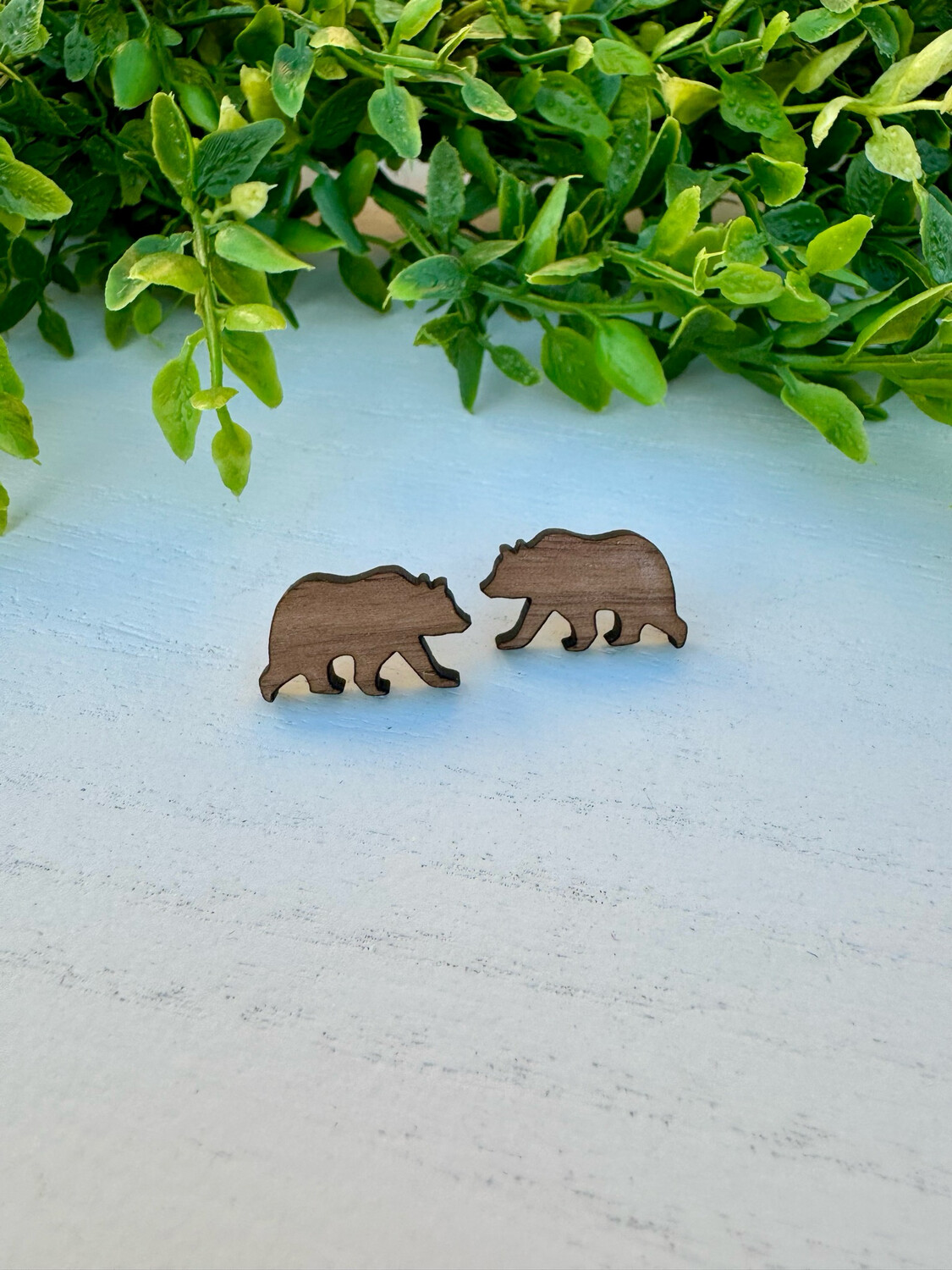 Bear Studs (Walnut Wood)