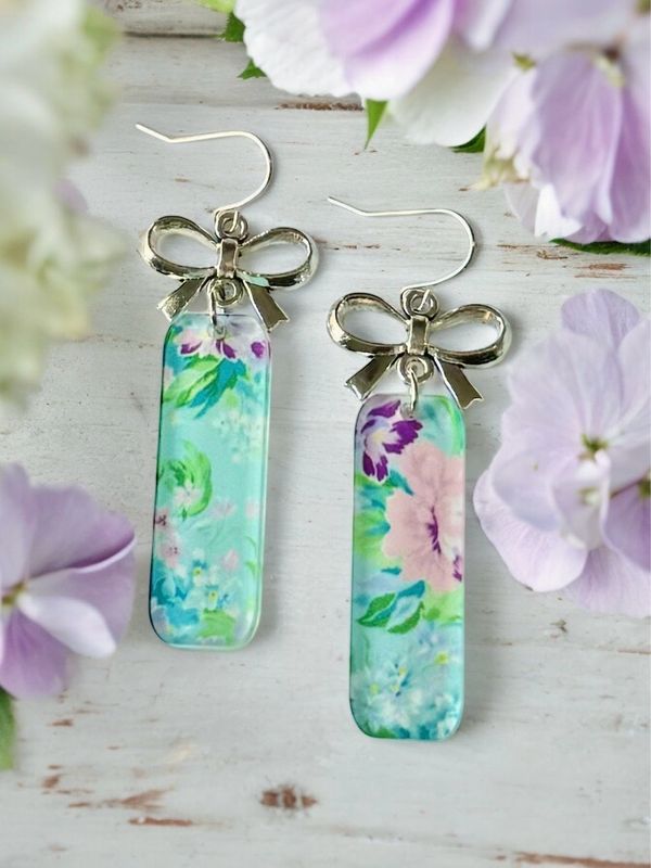 Floral Bar Earrings