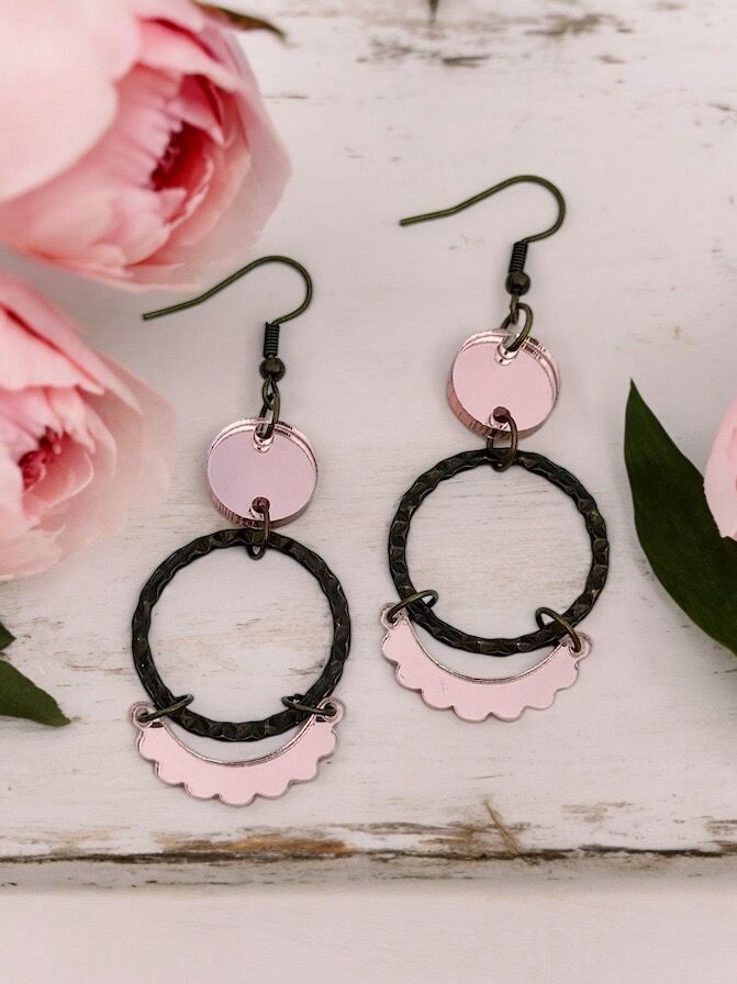 Audrey Earrings (Rose Gold &amp; Bronze)