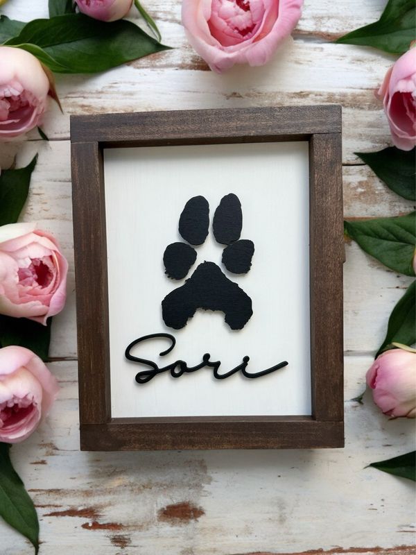 Custom Paw Print Sign