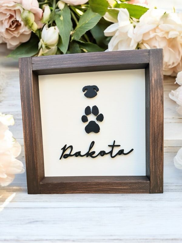 Custom Paw Print Sign