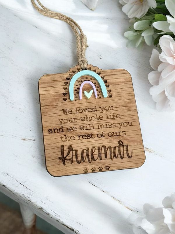 Personalized Pet “I/We Will Miss You” Ornament
