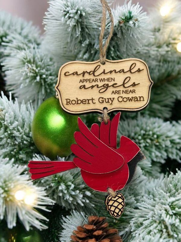 Personalized Cardinal Memorial Ornament
