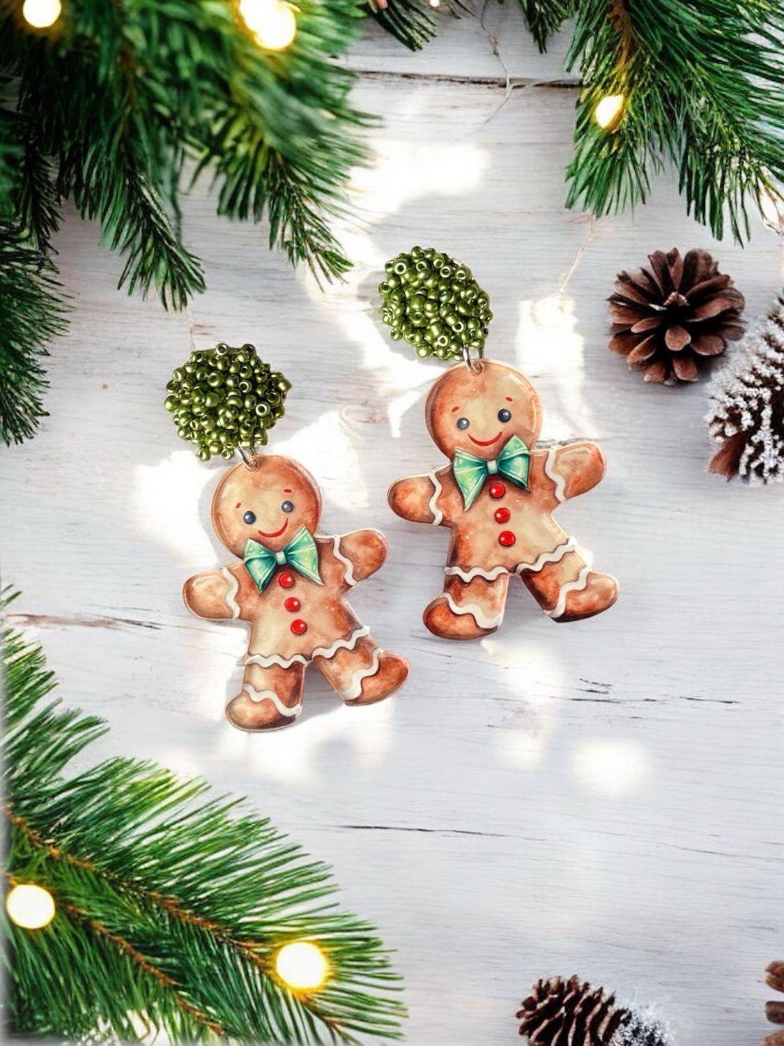 Gingerbread Man Earrings