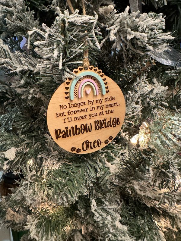 Personalized Pet Rainbow Bridge Ornament