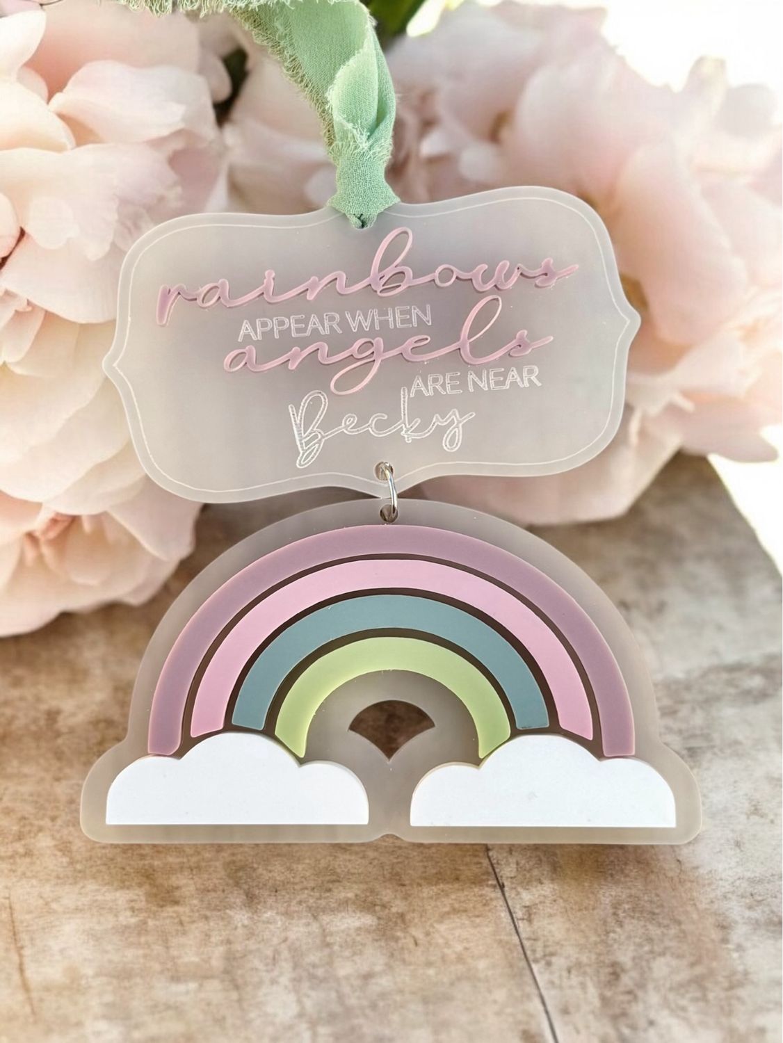 Personalized Rainbow Memorial Ornament