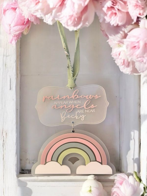 Personalized Rainbow Memorial Ornament