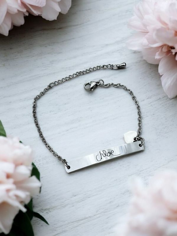 Actual Handwriting Bracelet (With Heart)