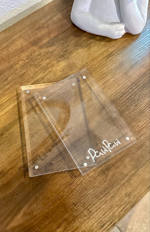 Custom Handwriting Or Special Saying Clear Photo Frame