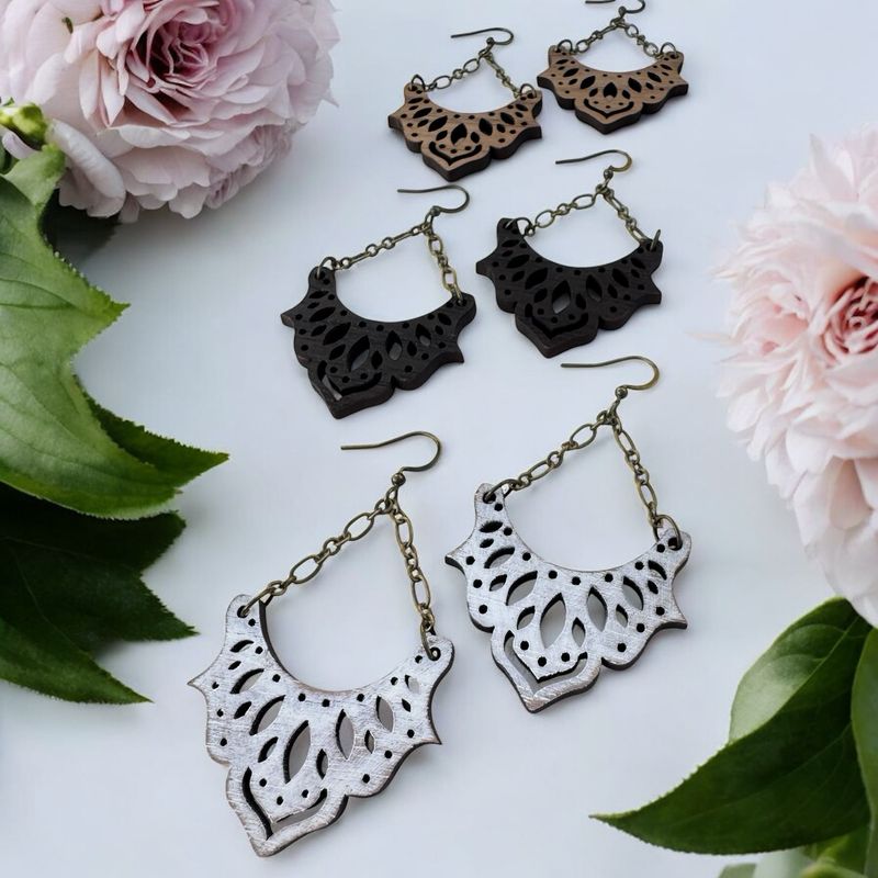 Western Lace Chain Earrings