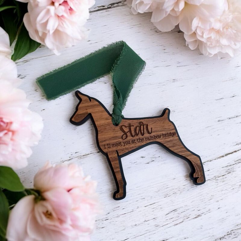Personalized Doberman Remembrance Ornament