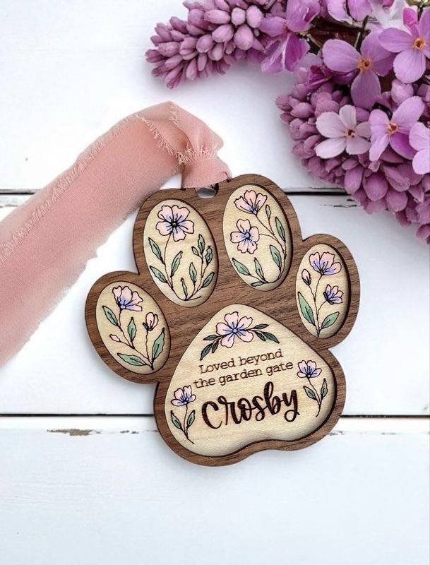 Personalized Pet Beyond The Garden Gate Ornament