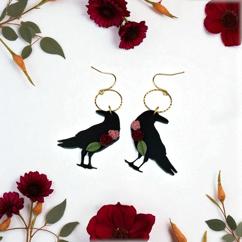 Crows (Acrylic And Polymer Clay)
