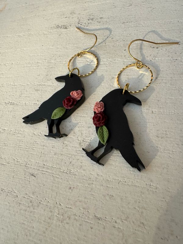 Crows (Acrylic And Polymer Clay)