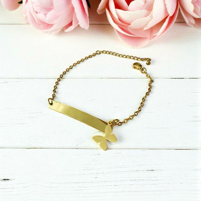 Actual Handwriting Bracelet (With Butterfly)