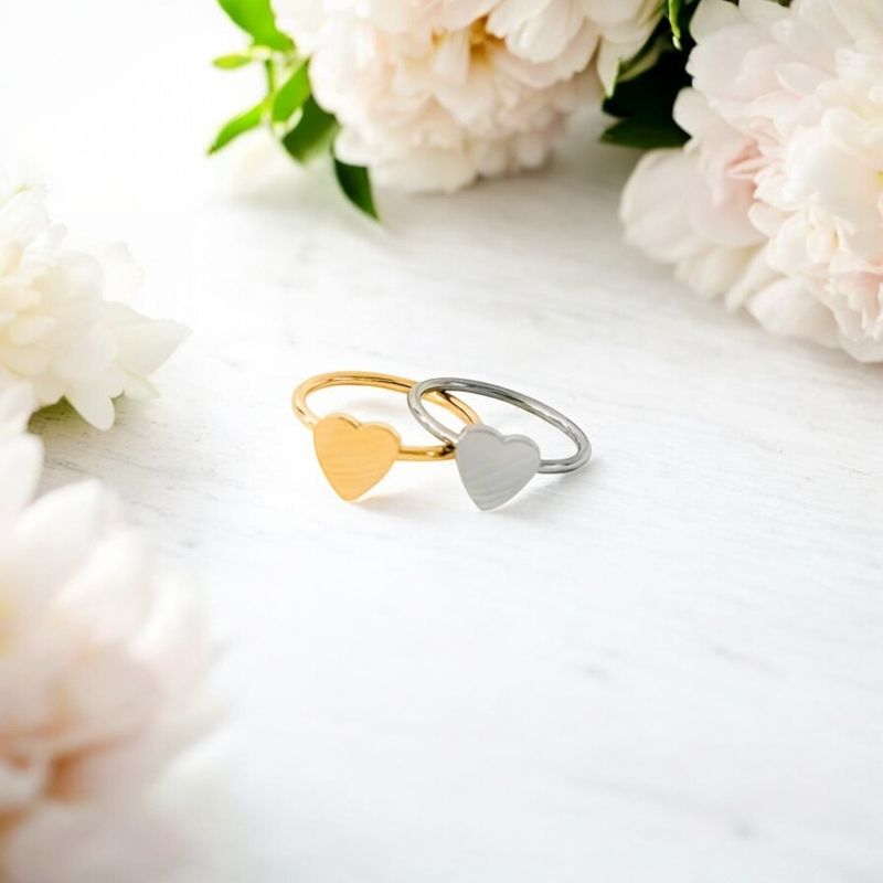 Custom Engraved Heart Ring