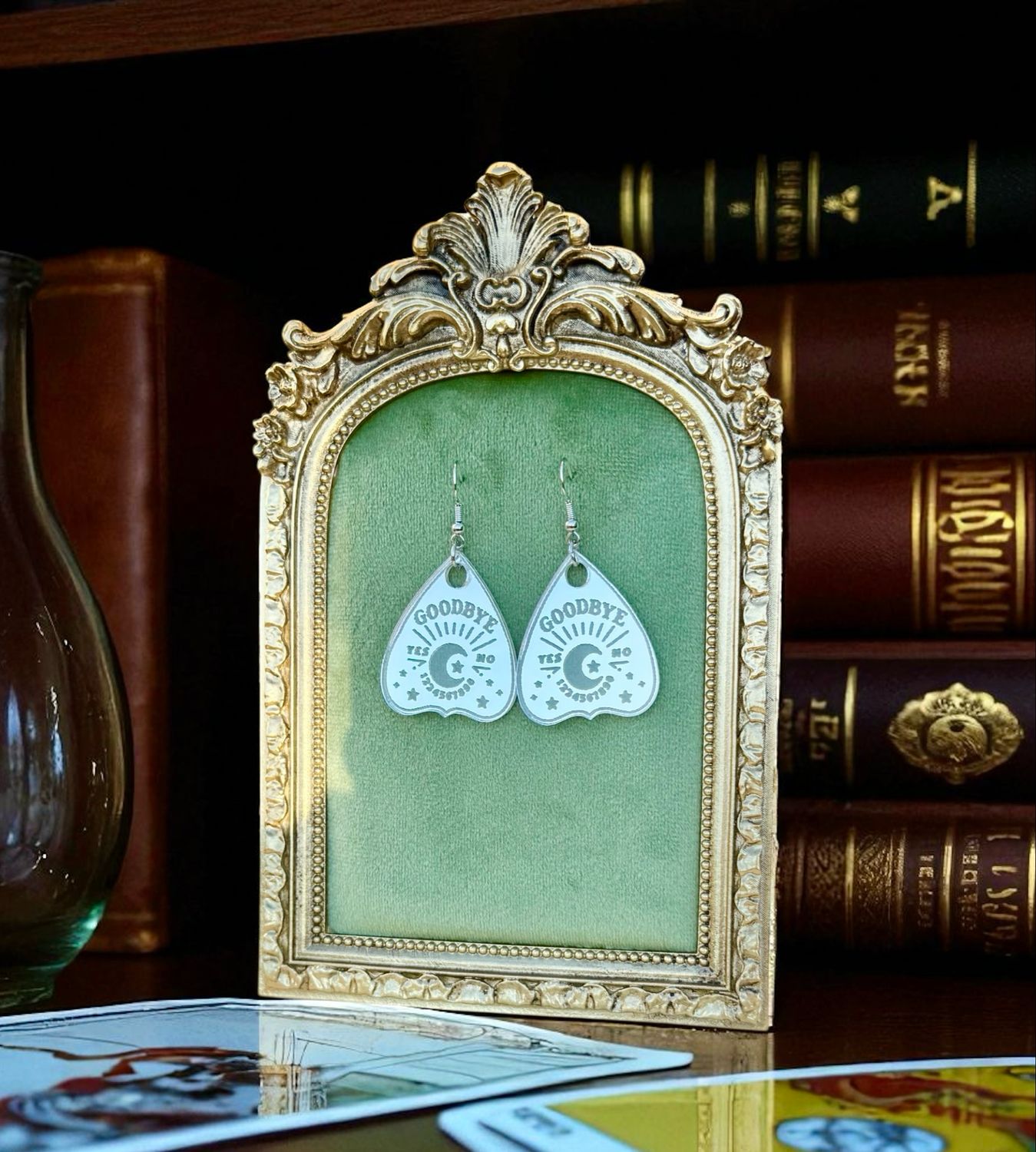 Planchette Earrings (Silver Mirror)