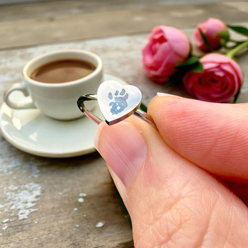 Custom Engraved Heart Ring