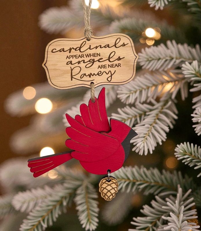 Personalized Cardinal Memorial Ornament