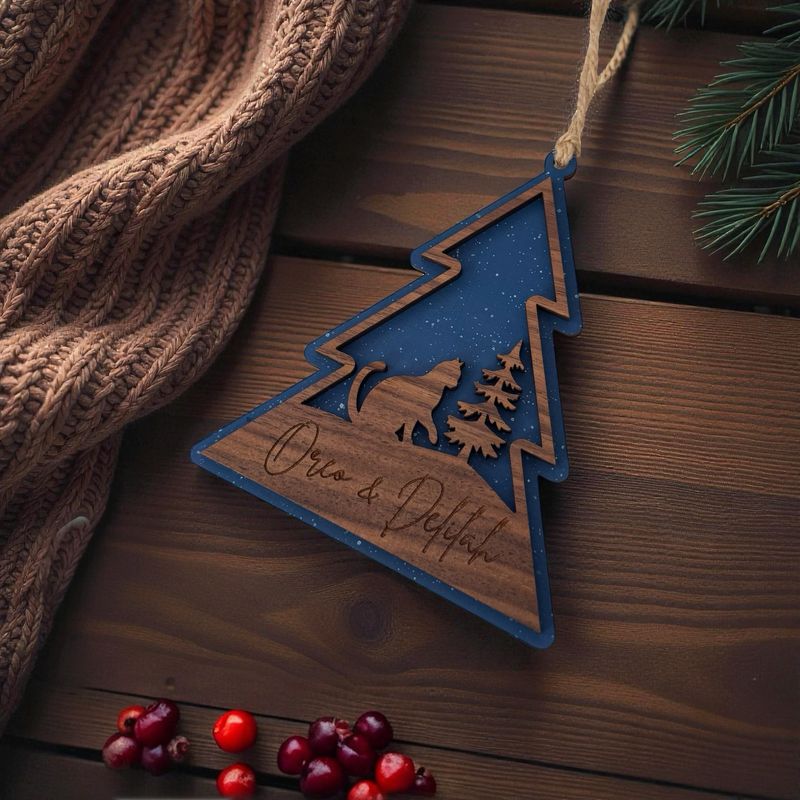 Personalized Cat Woodlands Ornament