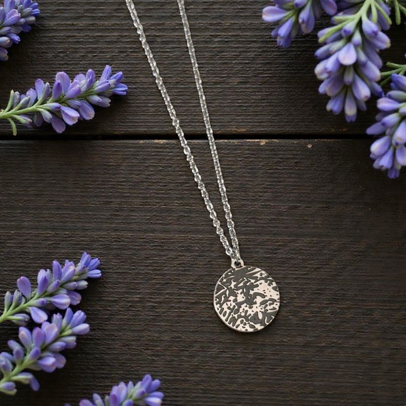 Fingerprint Circle Necklace (15mm Circle)