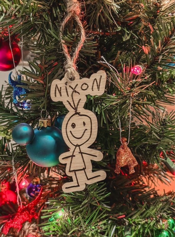 Custom Child’s Drawing Ornament