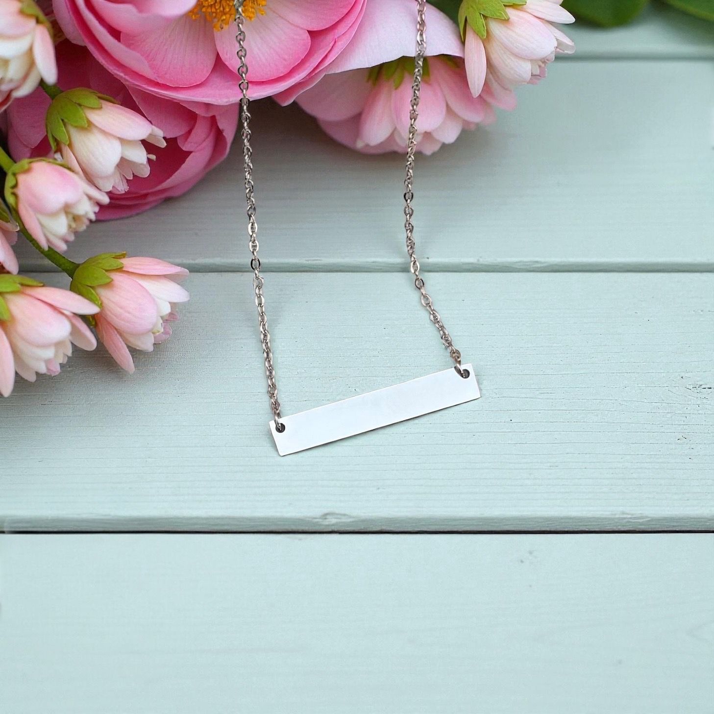 Actual Handwriting Bar Necklace