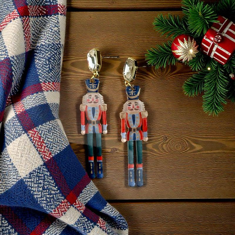 Nutcracker With Crystal Earrings