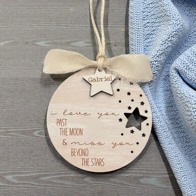 Personalized Past The Moon And Beyond The Stars Ornament