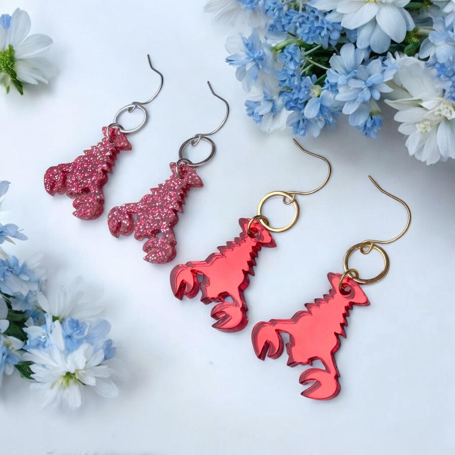 Crawfish/Lobster Dangle Earrings