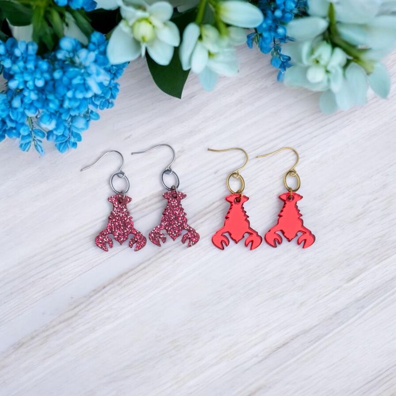 Crawfish/Lobster Dangle Earrings