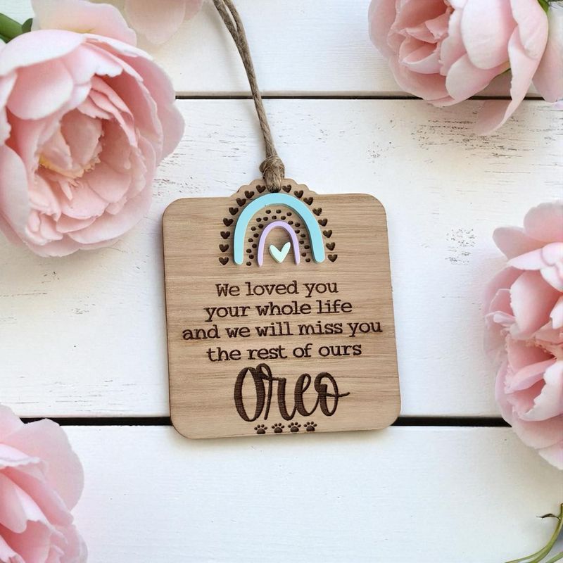 Personalized Pet “I/We Will Miss You” Ornament