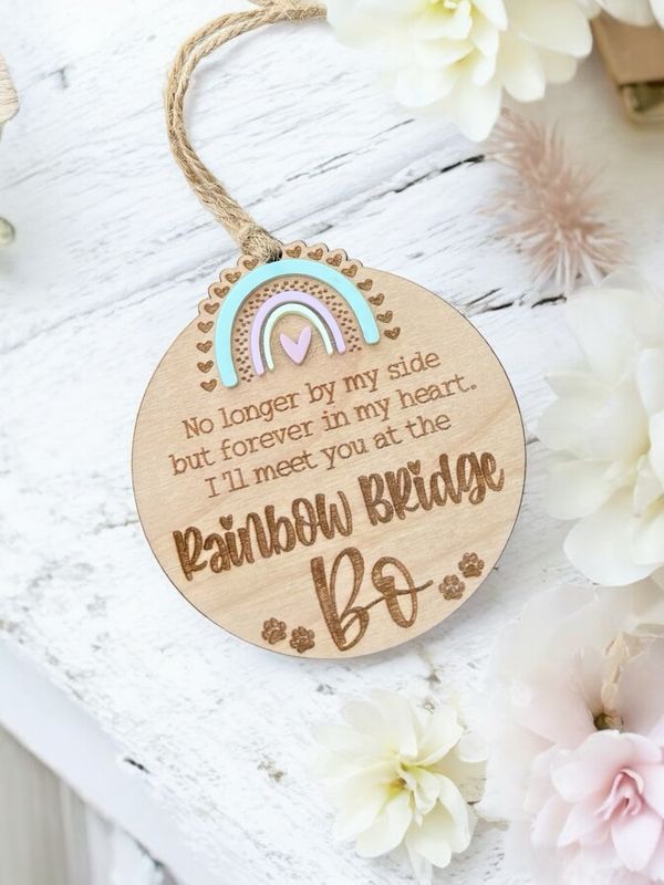 Personalized Pet Rainbow Bridge Ornament