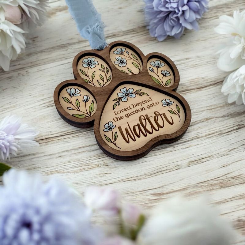 Personalized Pet Beyond The Garden Gate Ornament