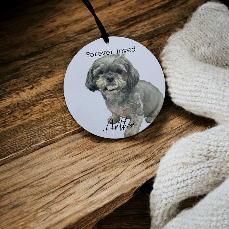 Watercolor Forever Loved Pet Ornament