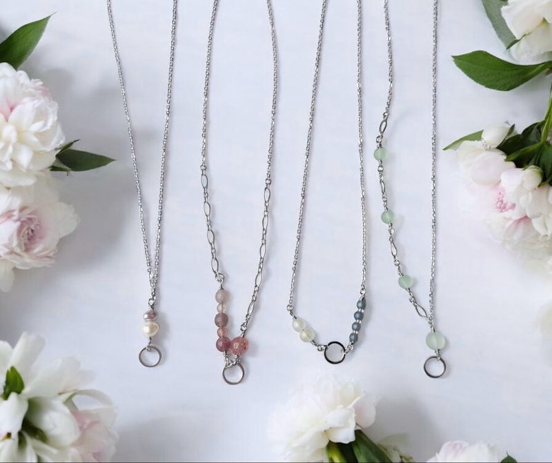Handmade Necklace (strawberry quartz)