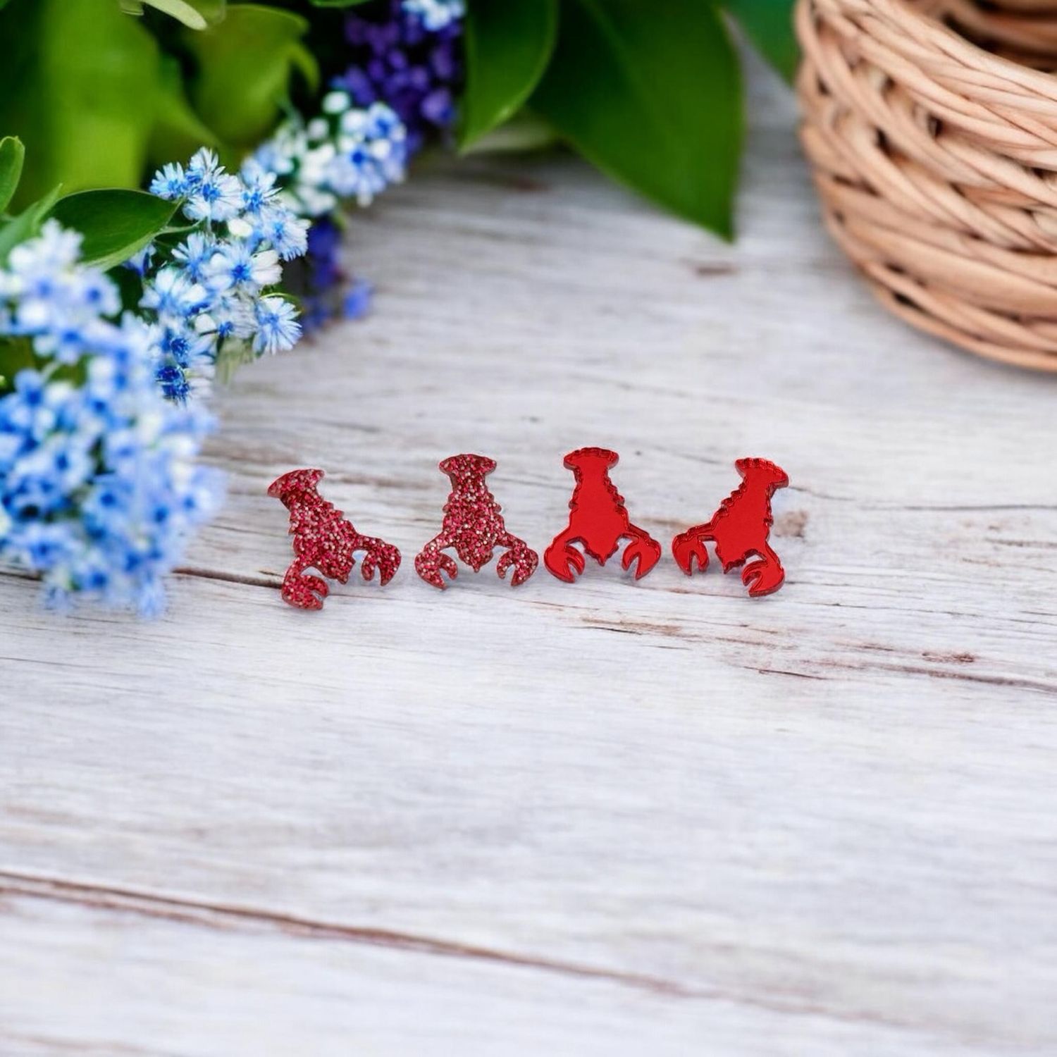 Crawfish/Lobster Stud Earrings