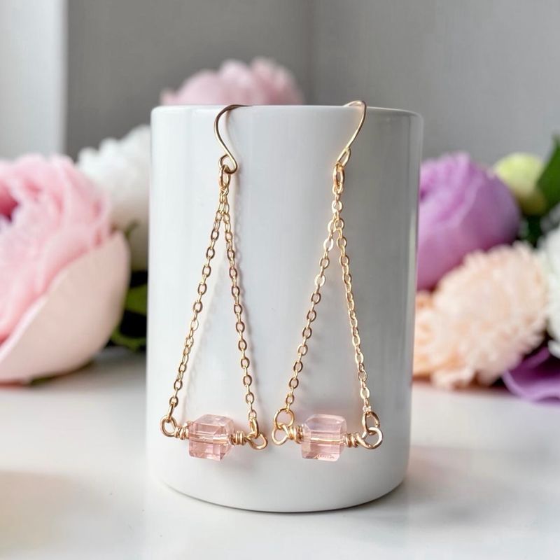 Pink Crystal Earrings