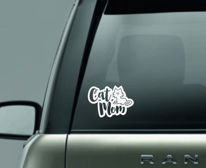 Cat Mom Window Decal