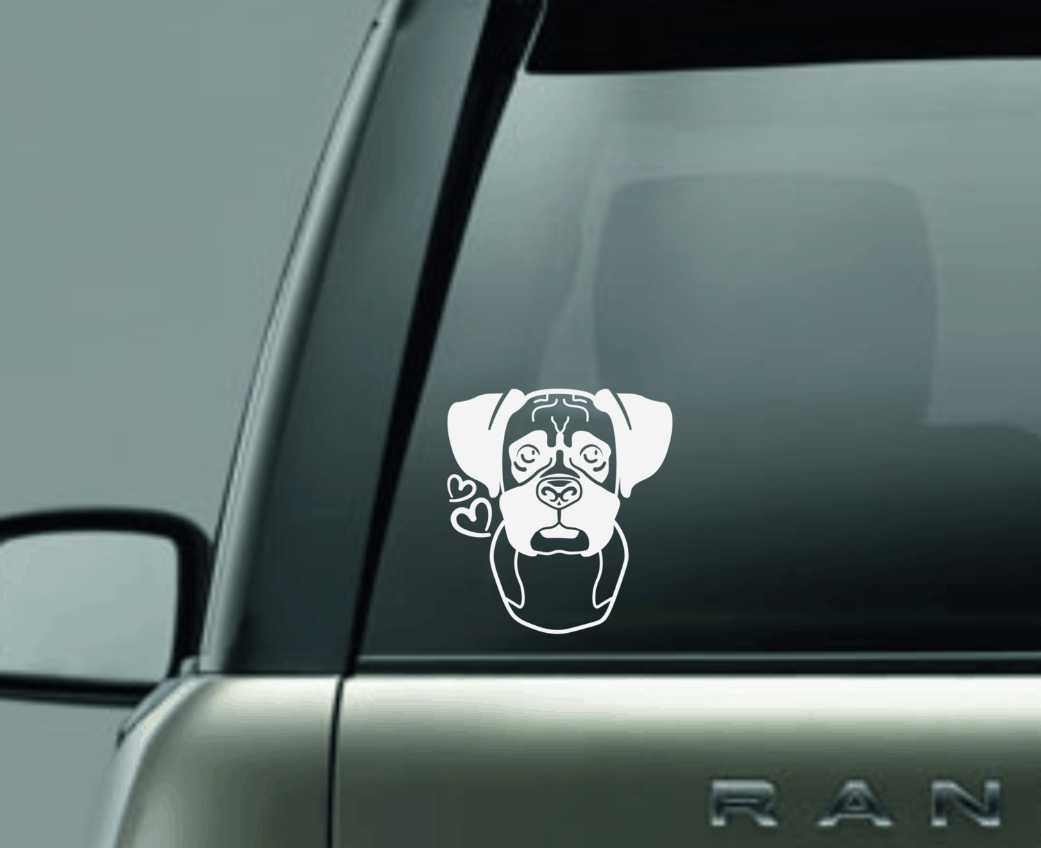 Boxer Love Window Decal