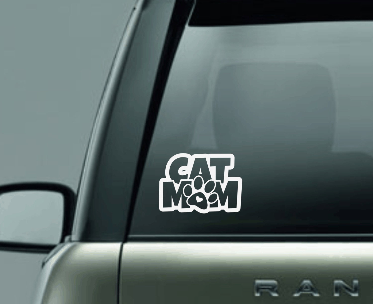 Cat Mom Window Decal