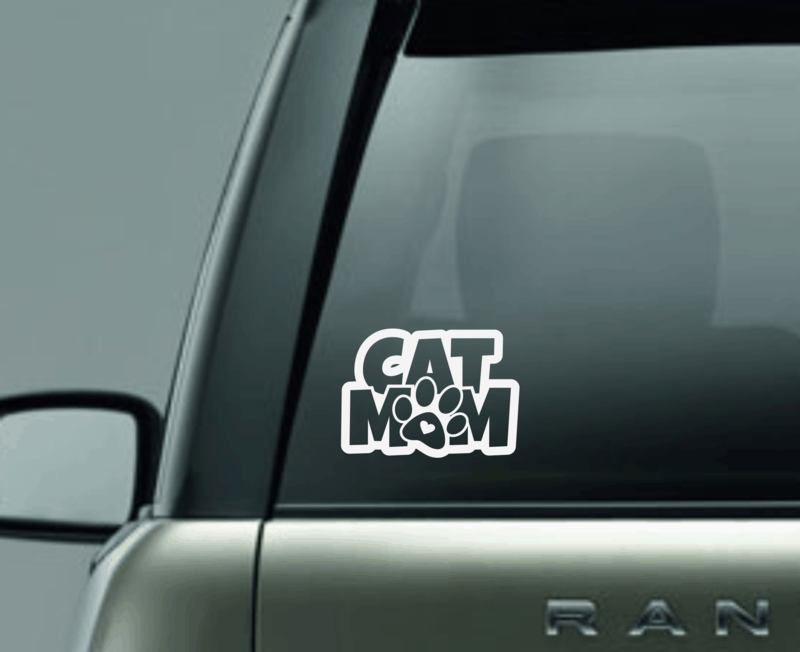 Cat Mom Window Decal