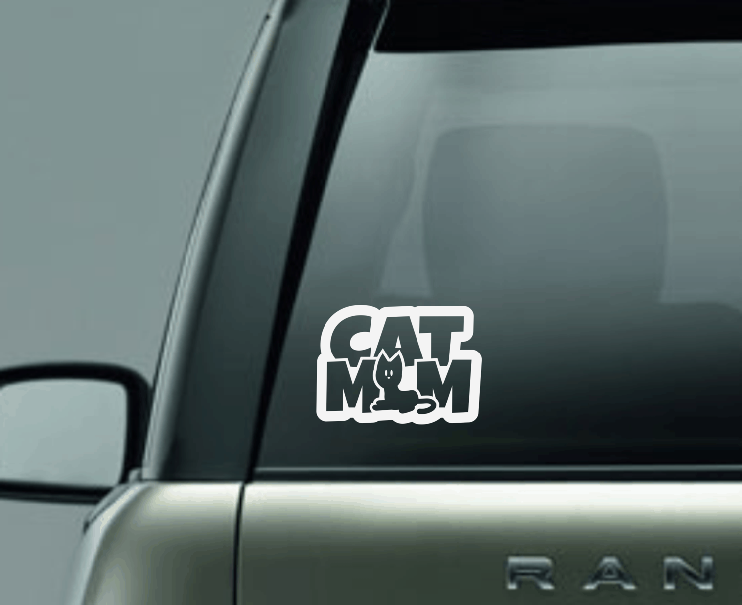 Cat Mom Window Decal