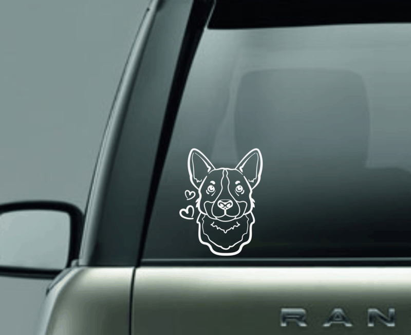 Corgi Love Window Decal