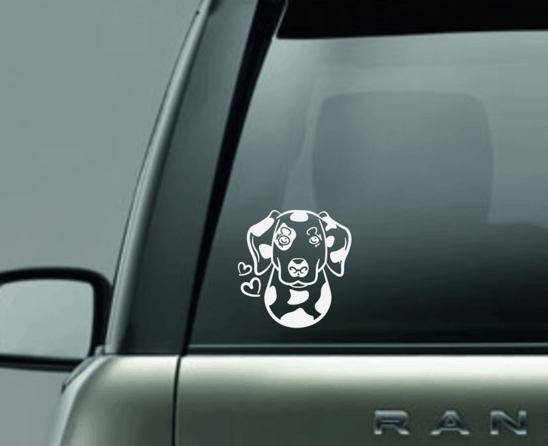 Dalmatian Love Window Decal