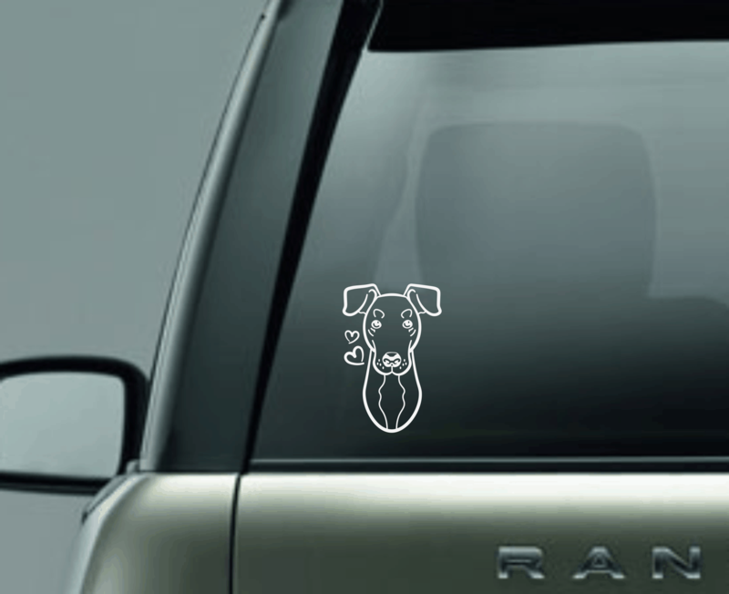 Greyhound Love Window Decal