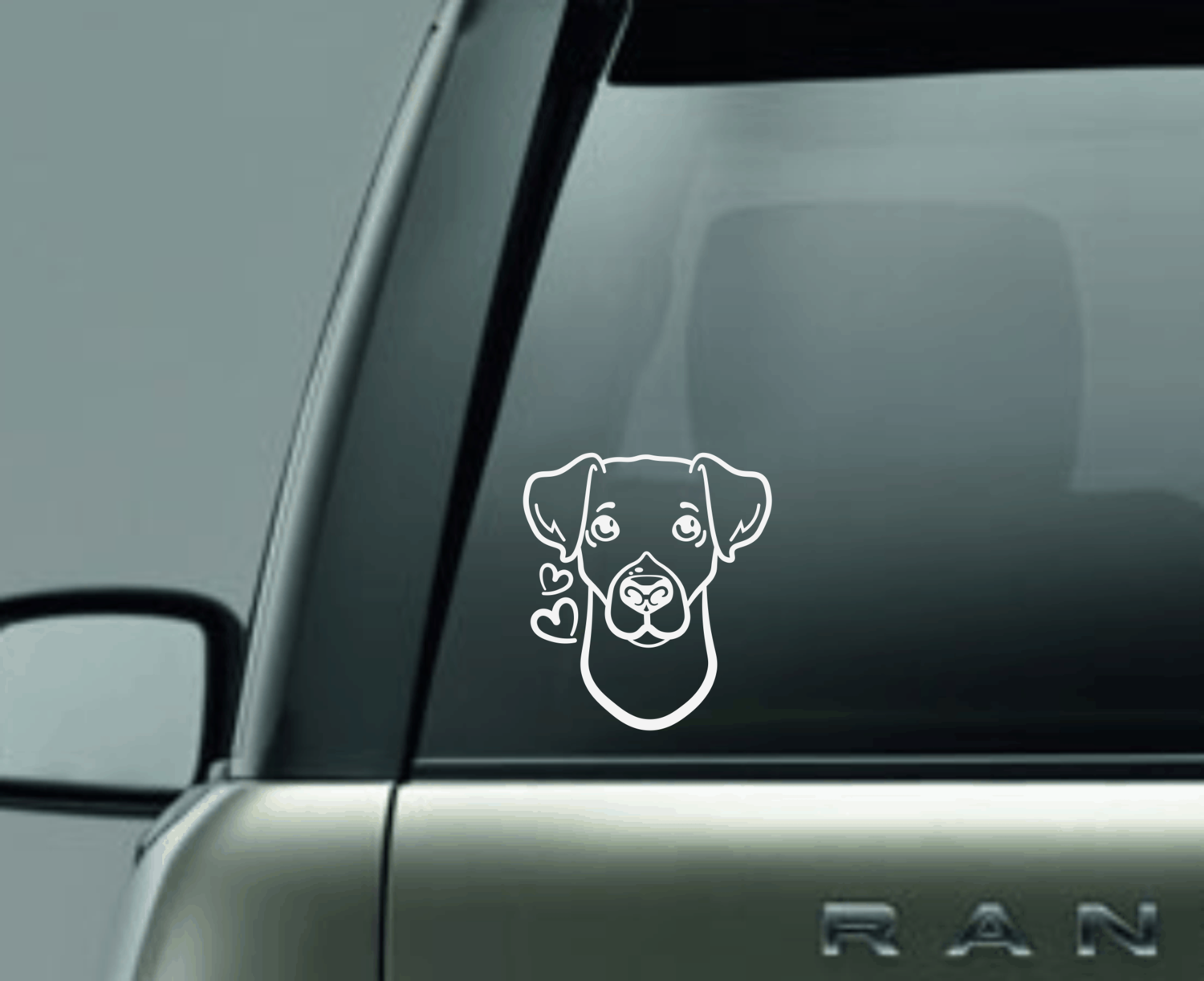 Jack Russell Love Window Decal