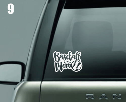 Baseball Mom Window Decal